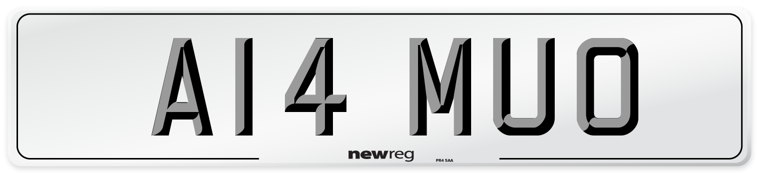 A14 MUO Number Plate from New Reg
